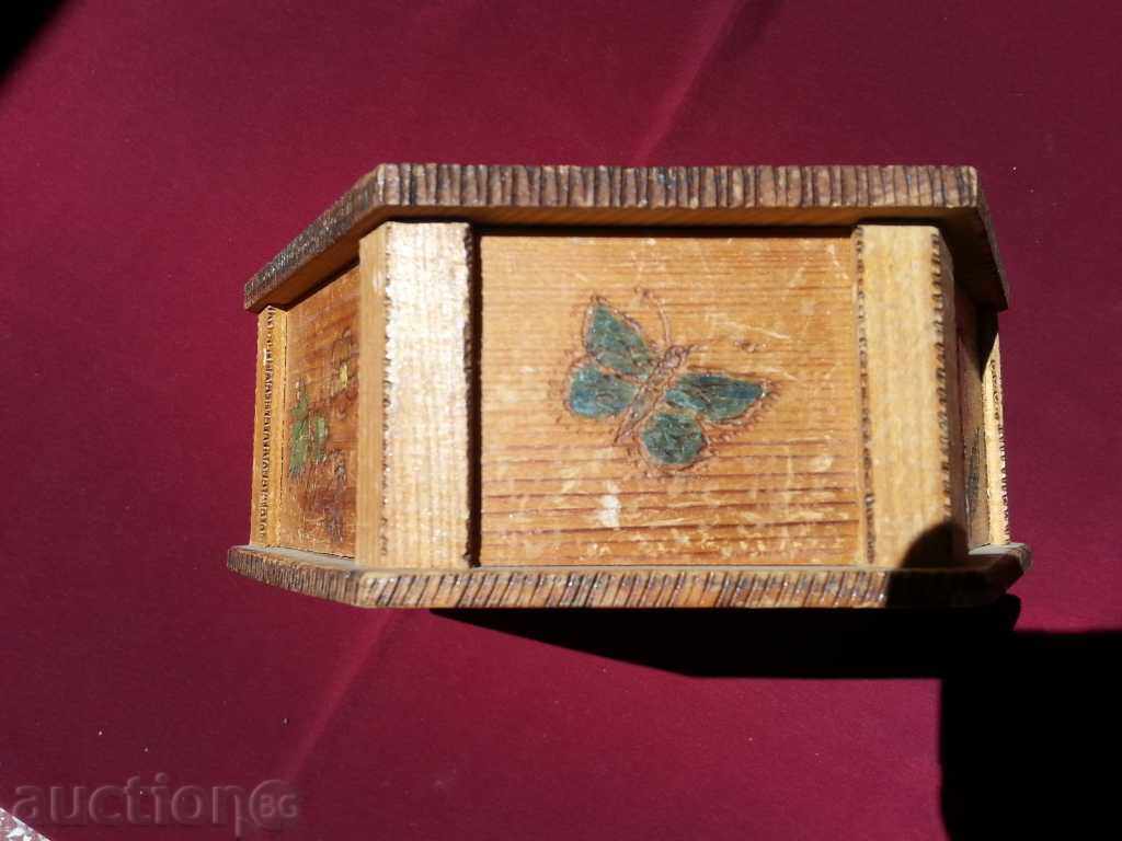 Auction Large Wooden Pyrographic Jewelry Box Auction Large Wooden Pyrographic Jewelry Box