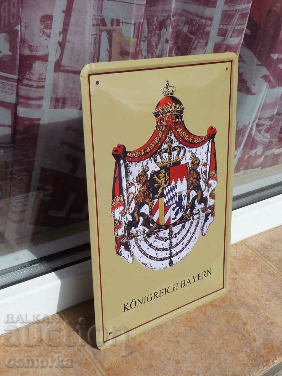 Placă de metal diferite Bavaria Germania Bayern stema Munchen cu preț 18.00 BGN | € 9.20