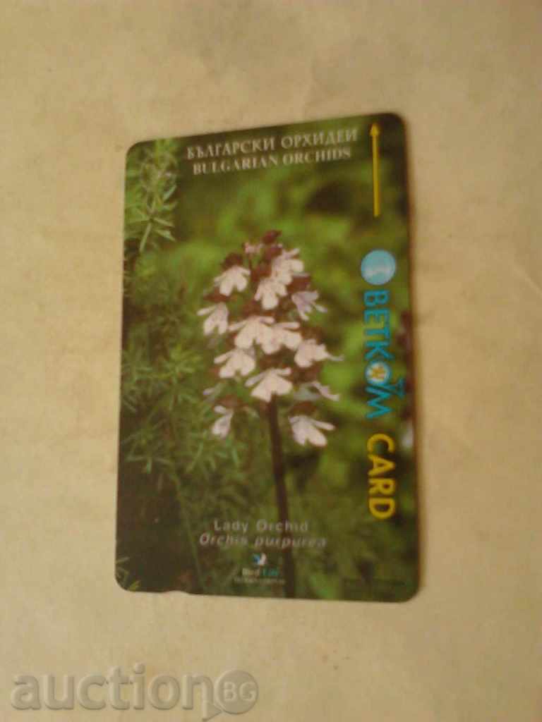 Calling Card BETKOM orhidee bulgare Orchid Lady