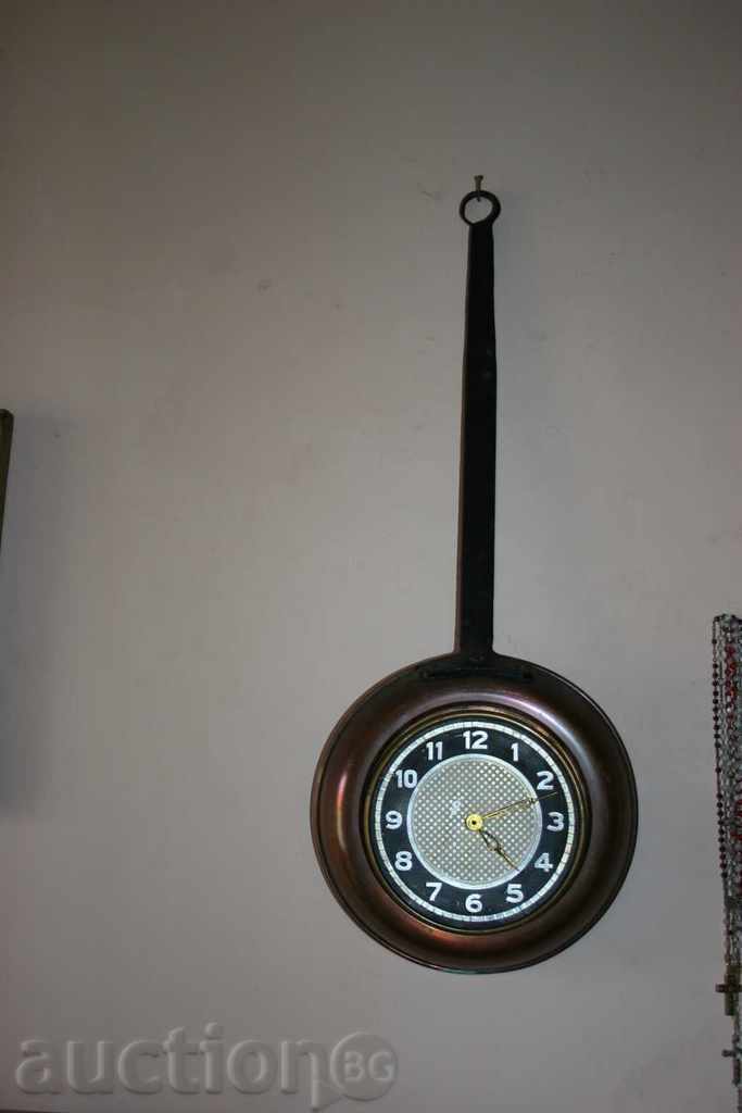 copper, wall, mechanical pan-clock