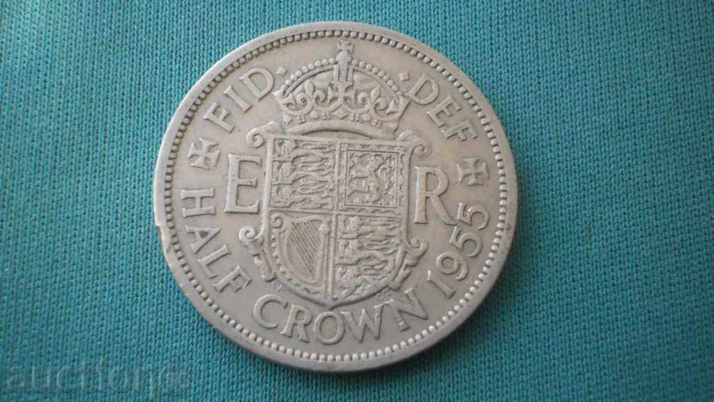 Великобритания ½ Крона 1955 (к)