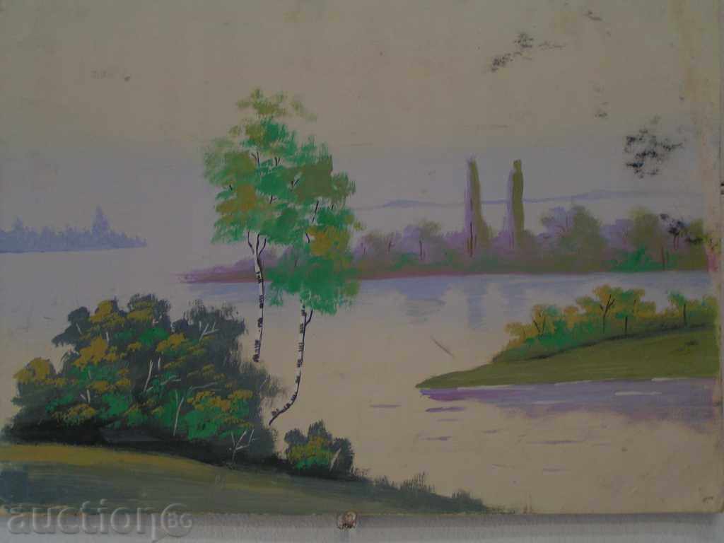 Landscape painting, watercolor / cardboard Landscape painting, watercolor / cardboard