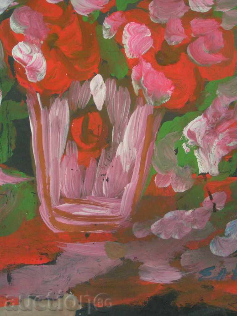 Auction  Painting still life, oil phaser