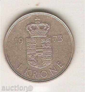 + Denmark 1 krona 1973