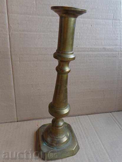 Old English candleholder with inscription