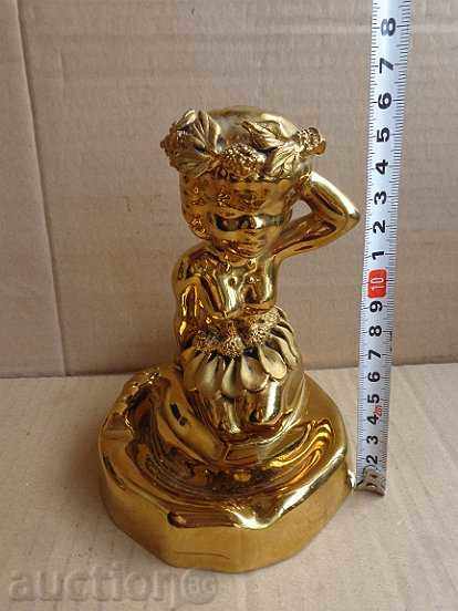 Auction An old gilded ashtray with a figure, statuette, sculpture Auction An old gilded ashtray with a figure, statuette, sculpture
