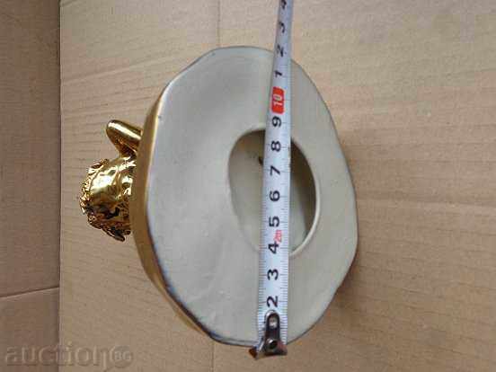 An old gilded ashtray with a figure, statuette, sculpture - 7 An old gilded ashtray with a figure, statuette, sculpture - 7