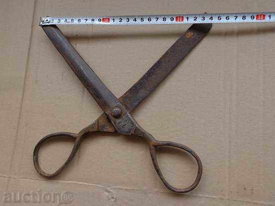 Old Abadjic scissors 1857, wrought iron, blade with price 42.00 BGN | € 21.47 Old Abadjic scissors 1857, wrought iron, blade with price 42.00 BGN | € 21.47