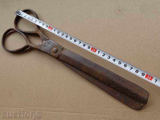 Стара абаджийска ножица 1857, ковано желязо, острие