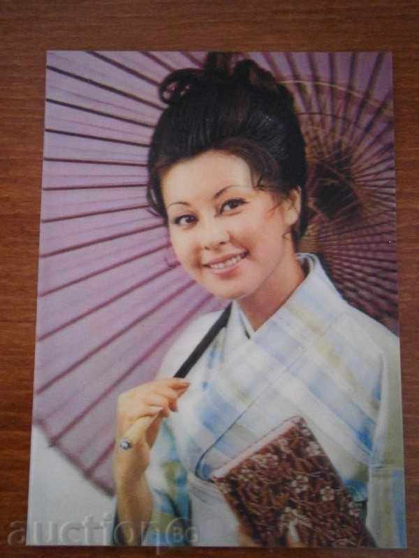 Card RETRO 3 D Japonia - 70-80 DE ANI