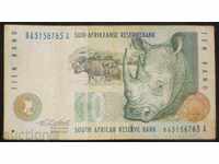 Africa de Sud 10 Rand Rare 1992 VF Bancnota