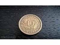 Ράιχ Coin - 10 εκατοστά του μάρκου | 1925.? σειρά G