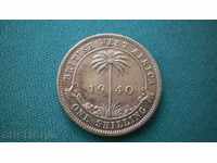 Britisch Westafrika 1Shilling 1940 BRITISH WESTERN AFRICA