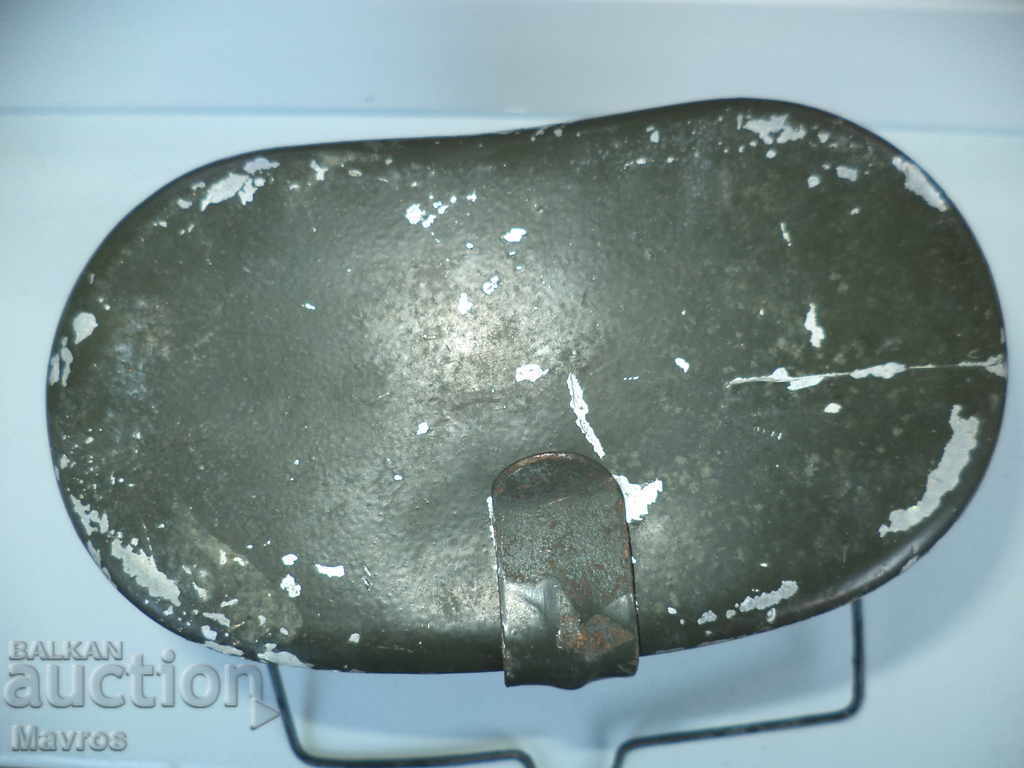 Auction  Rarely old Bulgarian soldier pot - shape "kidney"