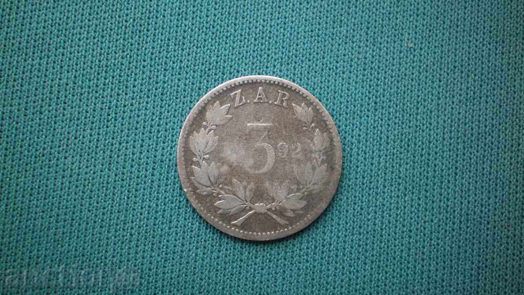 Africa de Sud AFRICA DE SUD 3 Pence 1892 KRUGER argint cu preț € 7.67 | 15.00 BGN
