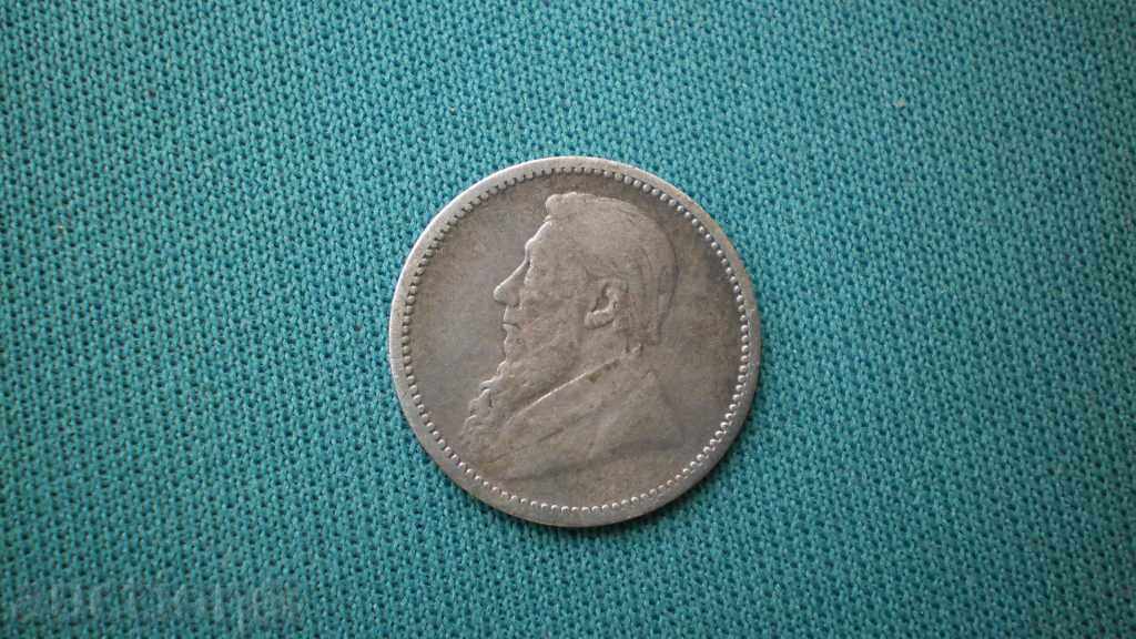 Южна Африка  SOUTH AFRICA   3 Pence 1892  KRUGER  silver