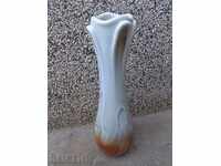 Old porcelain vase, porcelain colored glass