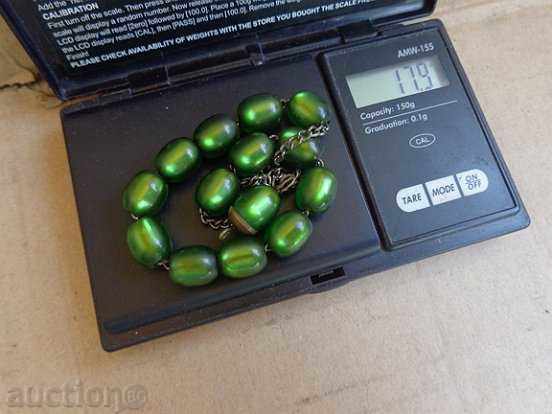 Παλιά χάντρες πράσινο κοσμήματα πέτρα βραχιόλι, κολιέ - 5 Παλιά χάντρες πράσινο κοσμήματα πέτρα βραχιόλι, κολιέ - 5