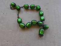 Old rosary of green stones bracelet, jewel, jewel, necklace