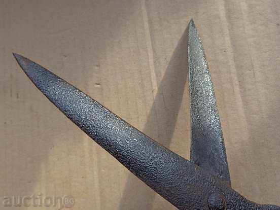 Стара кована ножица, нож, ковано желязо - 5