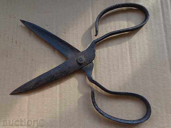 Стара кована ножица, нож, ковано желязо - 7
