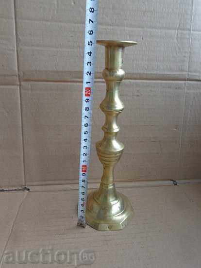 Old bronze Ottoman candlestick with print tube, candle, lamp with price 88.00 BGN | € 44.99