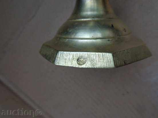 Delivery of Old bronze Ottoman candlestick with print tube, candle, lamp