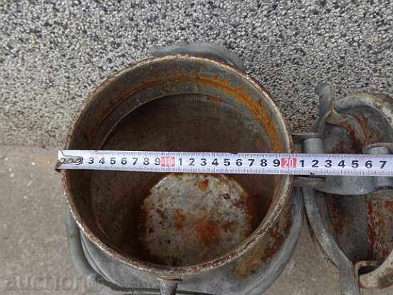 Auction Old professional metal container, barrel, canister, massive Auction Old professional metal container, barrel, canister, massive