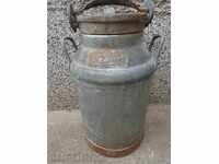 Old professional metal container, barrel, canister, massive