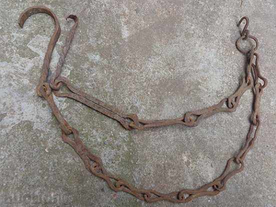 Hand forged chain for hearth, chain, wrought iron with price 42.00 BGN | € 21.47 Hand forged chain for hearth, chain, wrought iron with price 42.00 BGN | € 21.47