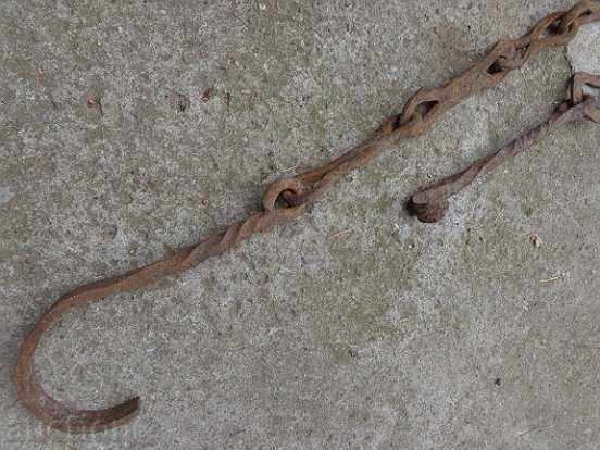 Delivery of Hand forged chain for hearth, chain, wrought iron Delivery of Hand forged chain for hearth, chain, wrought iron