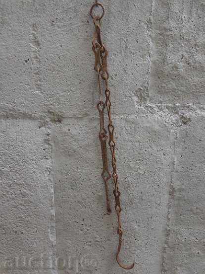 Hand forged chain for hearth, chain, wrought iron - 7 Hand forged chain for hearth, chain, wrought iron - 7