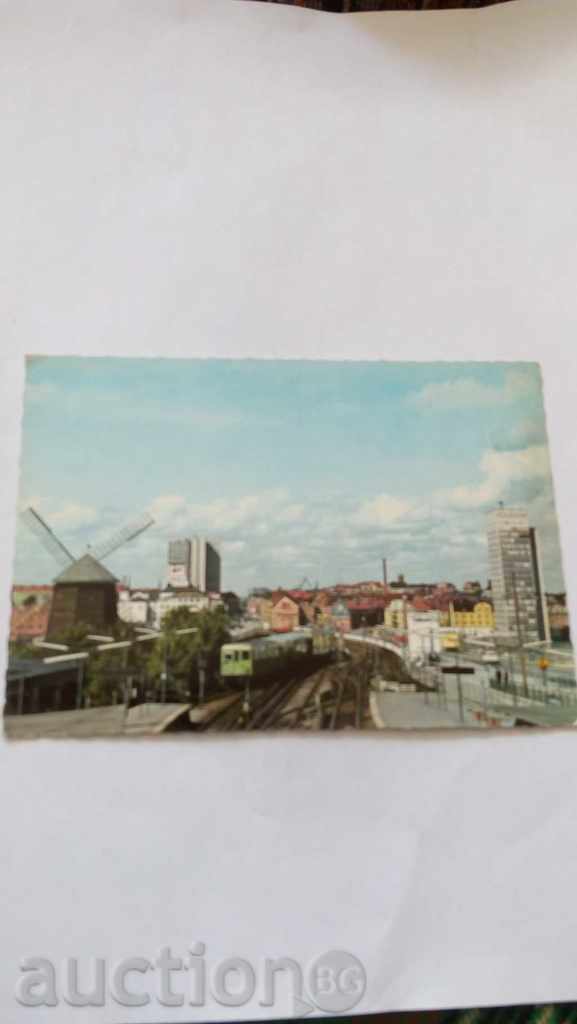 Postcard Stockholm Utsikt Soder fran Skanstullsbron