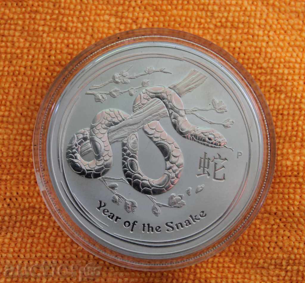2013 - 1 dollar, Australia, year of the snake, silver 999