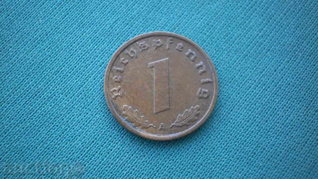 Germania III Reich 1 Pfennig 1940 A Rare cu preț € 1.60 | 3.13 BGN