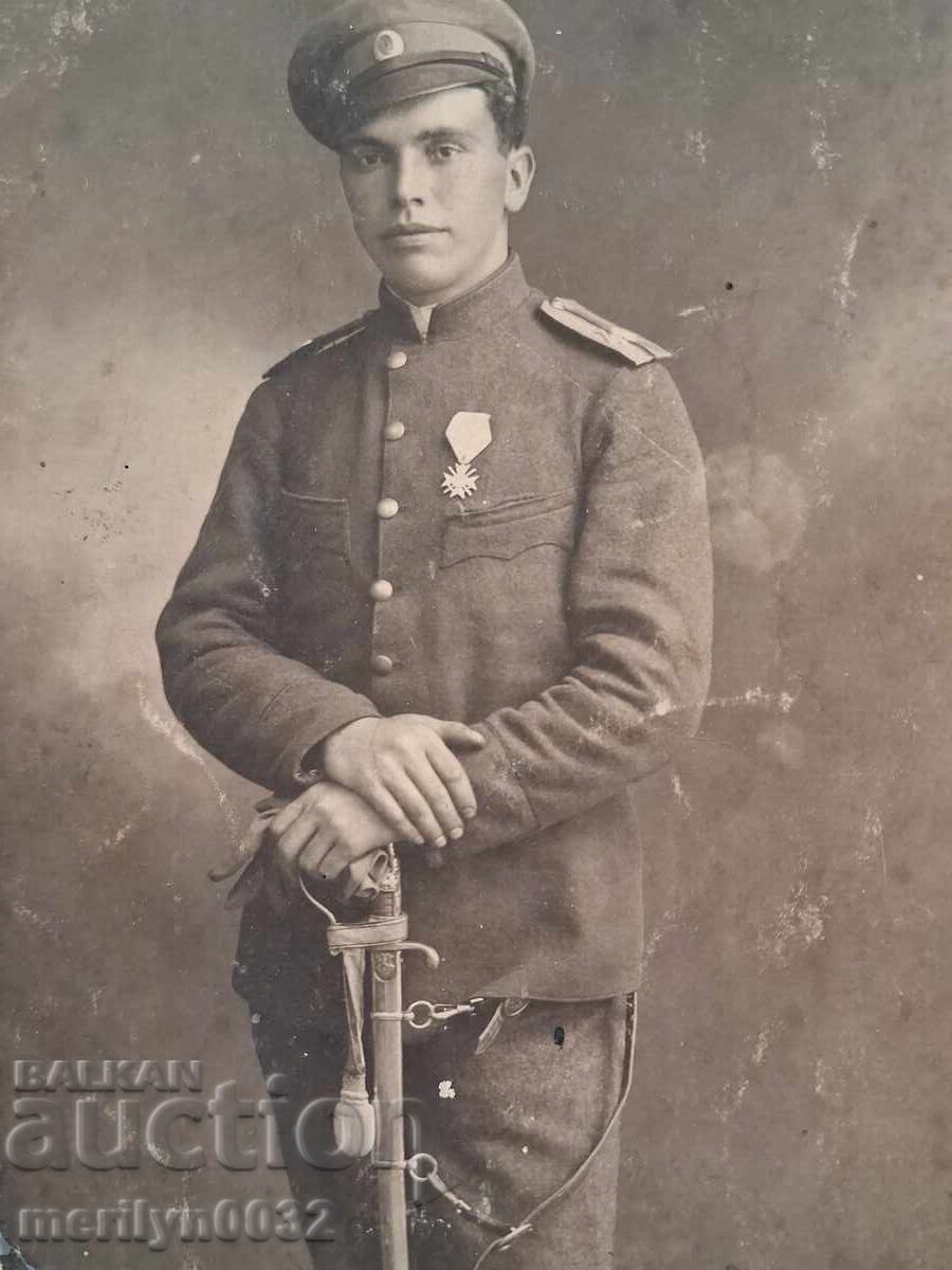 Vechiul soldat imagine carte poștală cu o sabie - 6
