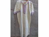 Old women's shirt with embroidery from cheesecloth, costume, cloth