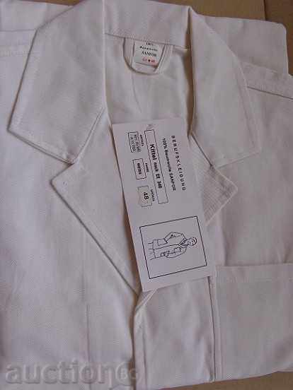 White cotton coat №48, new in package - 5 White cotton coat №48, new in package - 5