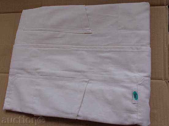 White cotton coat №48, new in package - 6 White cotton coat №48, new in package - 6