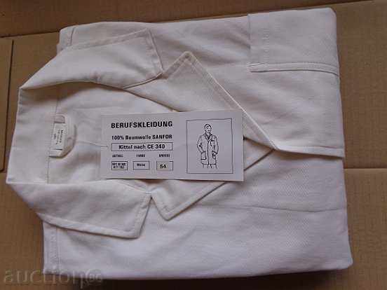 Delivery of White Cotton Work Coat №54, new in package Delivery of White Cotton Work Coat №54, new in package