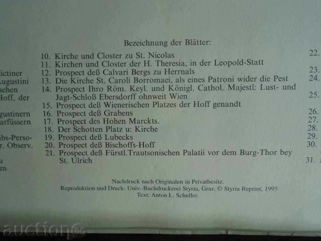 Auction  SALOMON KLEINER 1700-1761, 23 REPRODUCTIONS