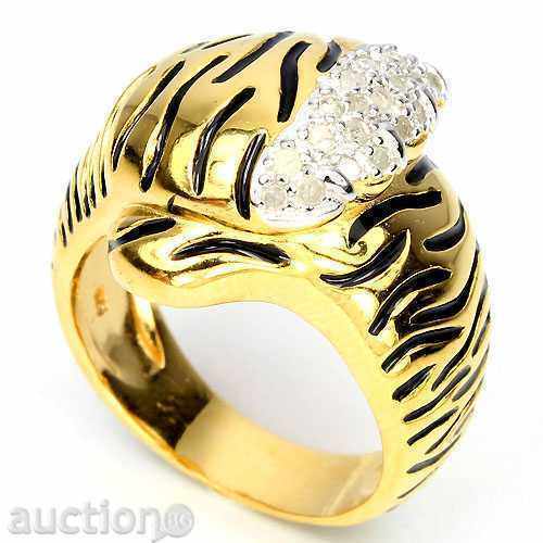 DIAMOND DESIGNER RING WITH 20 COUNT OF NATURAL DIAMONDS with price 672.00 BGN | € 343.59