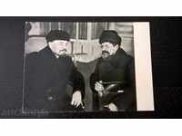 Картичка - Ленин и Калинин в Съюзническия Дом