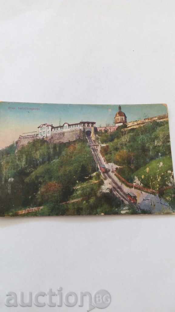 Postcard Graz Sdjlosbergbahn 1916