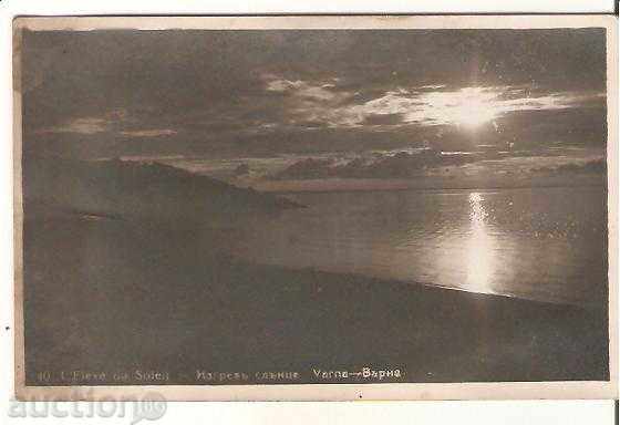 Картичка Bulgaria Varna Sunrise Sun №40 1936 г. *