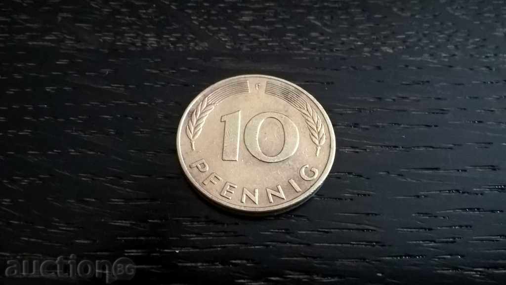 Coin - Germany - 10 Pfennig | 1990; series F