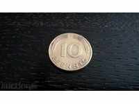 Monede - Germania - 10 pfenigi | 1990. seria F