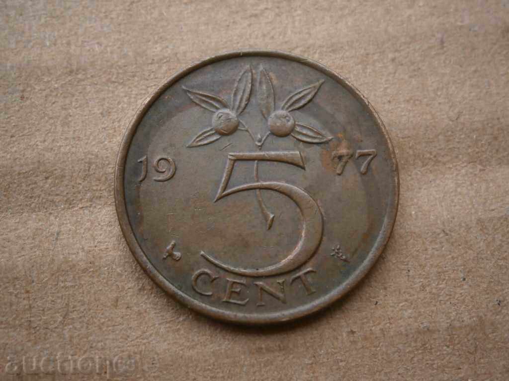 Delivery of 5 cent 1977