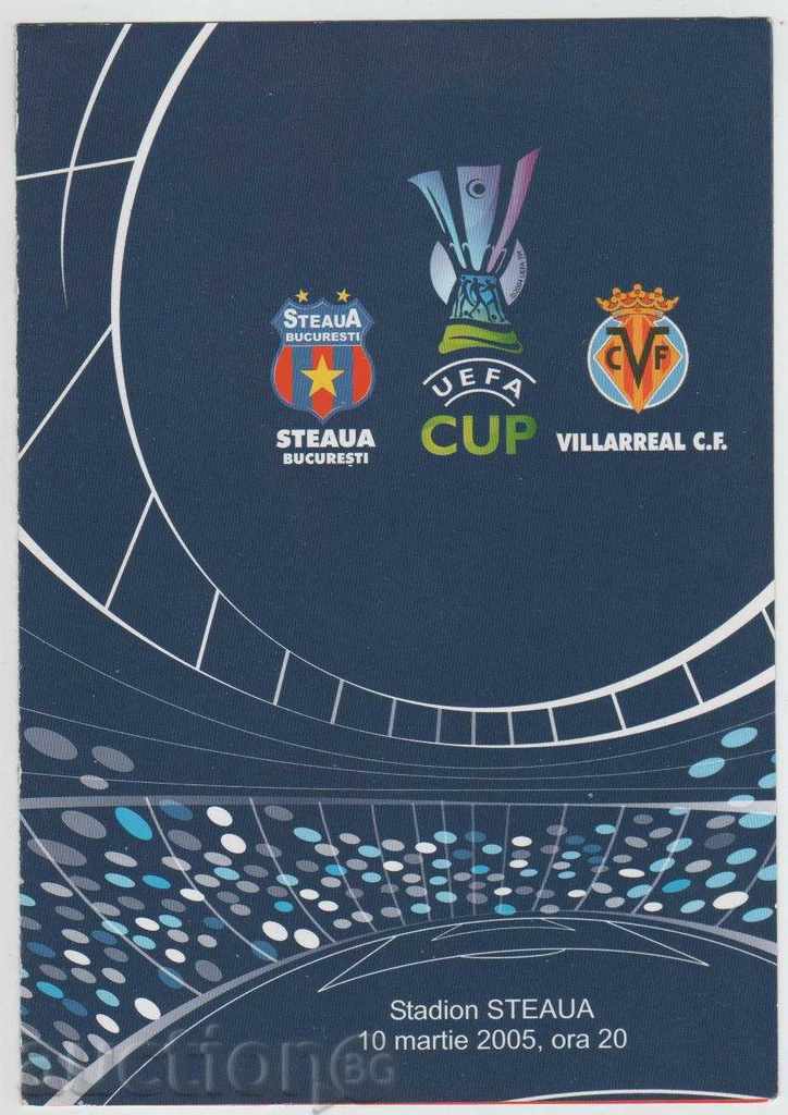 Programul de fotbal Steaua-Villarreal 2005