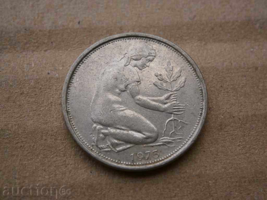 Delivery of 50 pfennig J 1975